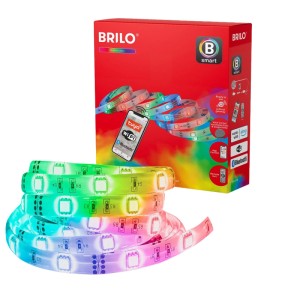 Brilo Wifi-LED-Strip RGB Appgesteuert Fernbedienung Sprachsteuerung 5 m