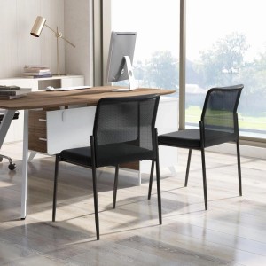 Costway Konferenzstühle 2er Set Stapelbare Besucherstühle Ohne Armlehnen