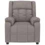 Elektrischer Relaxsessel in Taupe aus Stoff, ideal zum Entspannen und Fernsehen.