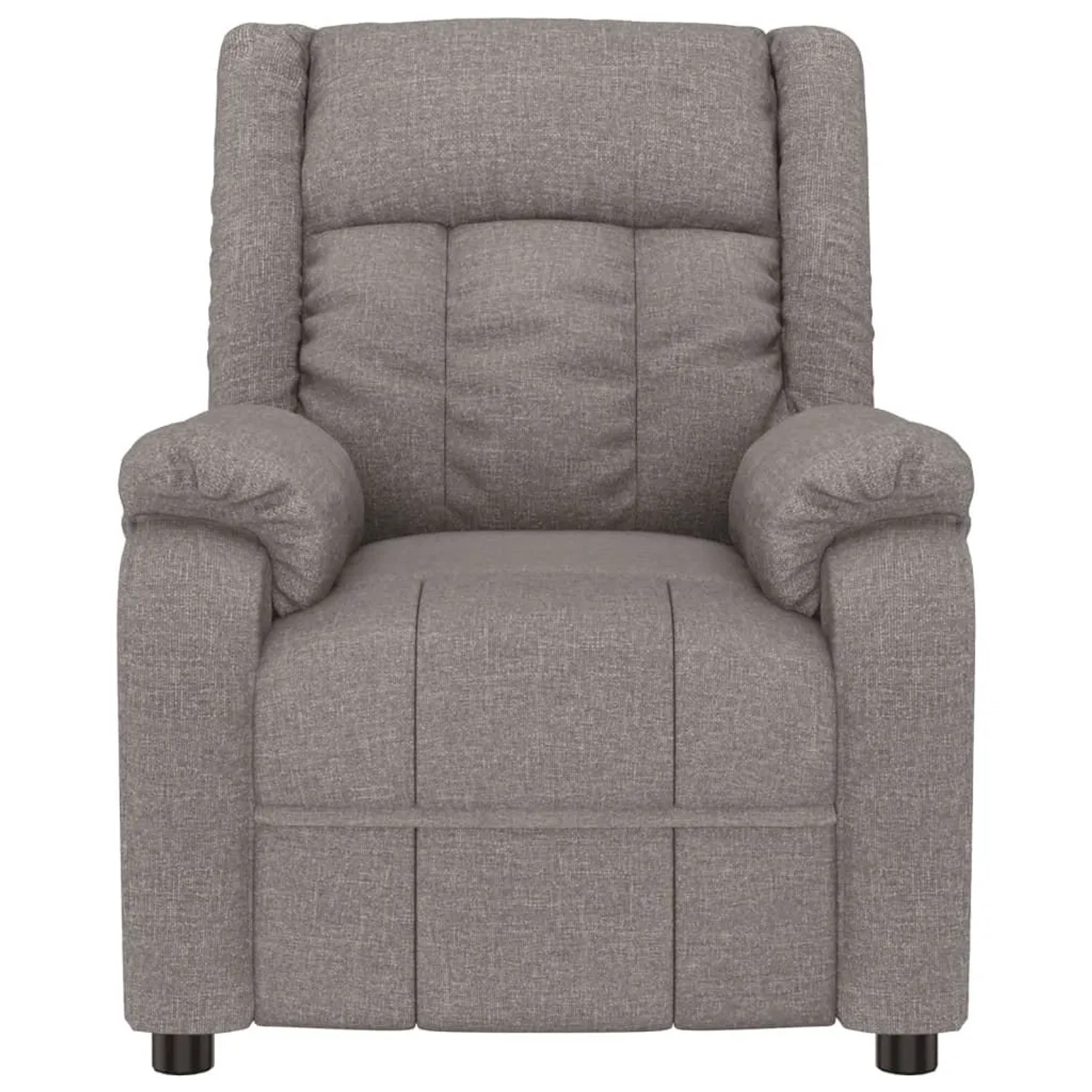 Elektrischer Relaxsessel in Taupe aus Stoff, ideal zum Entspannen und Fernsehen.