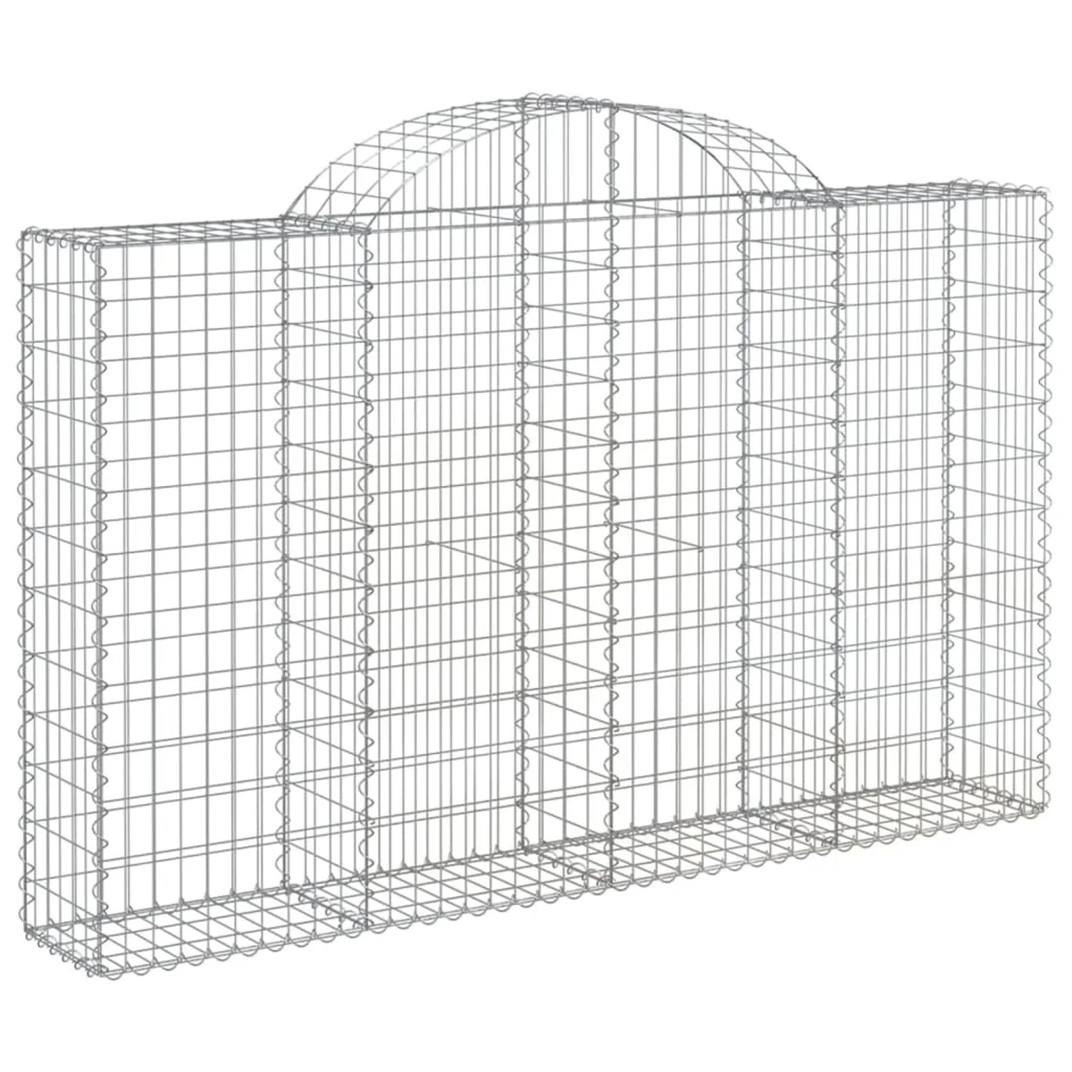 vidaXL Gabionen mit Hochbogen 40Stk 200x30x120/140cm Eisen 2007856
