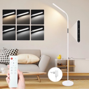 NETTLIFE LED Stehlampe aus Metall L137cm Weiß