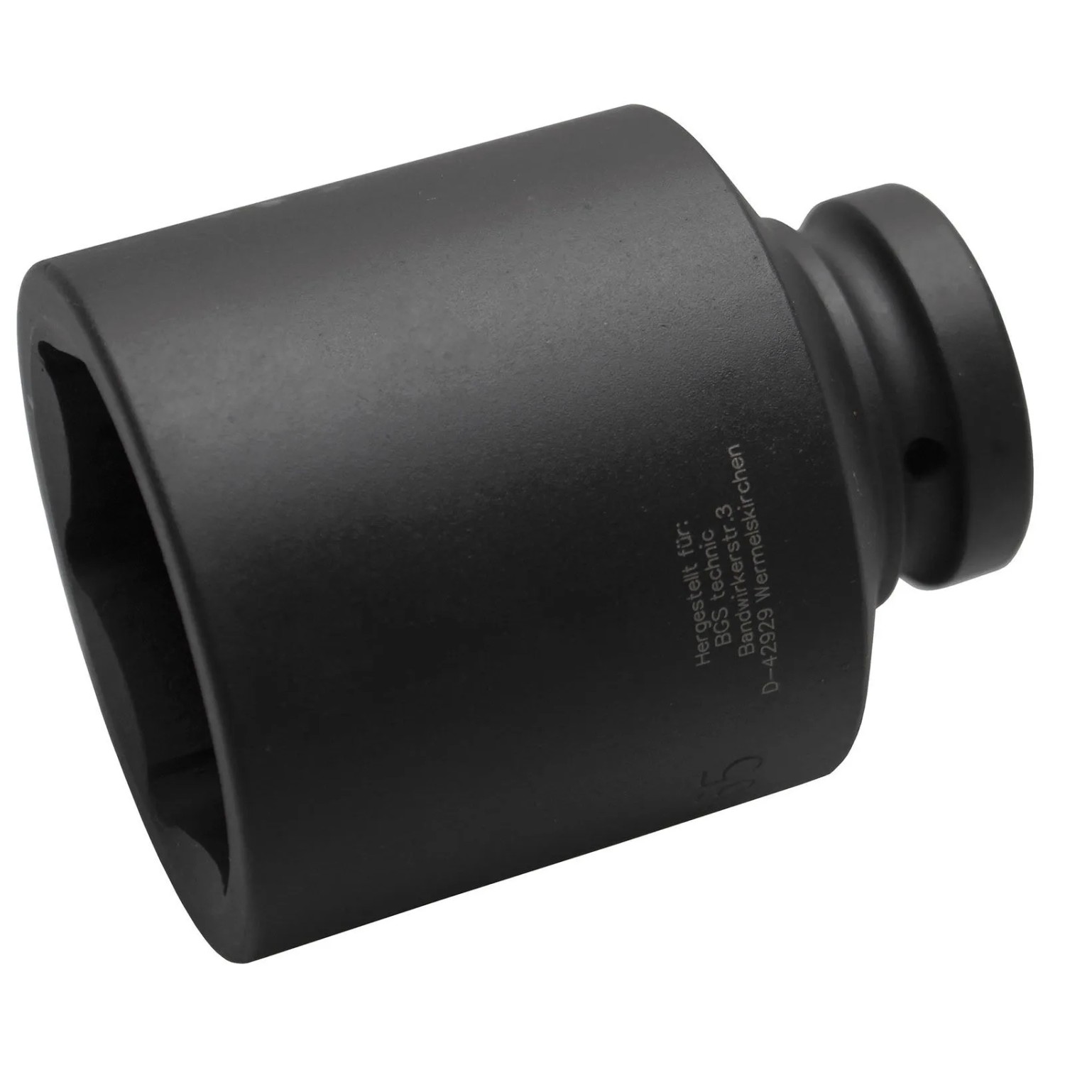 BGS Kraft Steckschlüssel Einsatz Sechskant Tief Antrieb Innenvierkant 25 Mm  1 Zoll  SW 65 Mm 5500 65