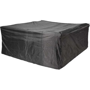 Anthrazitfarbene Aerocover Schutzhülle für Sitzgruppen, 85x190x305 cm, atmungsaktiv und wasserabweisend.