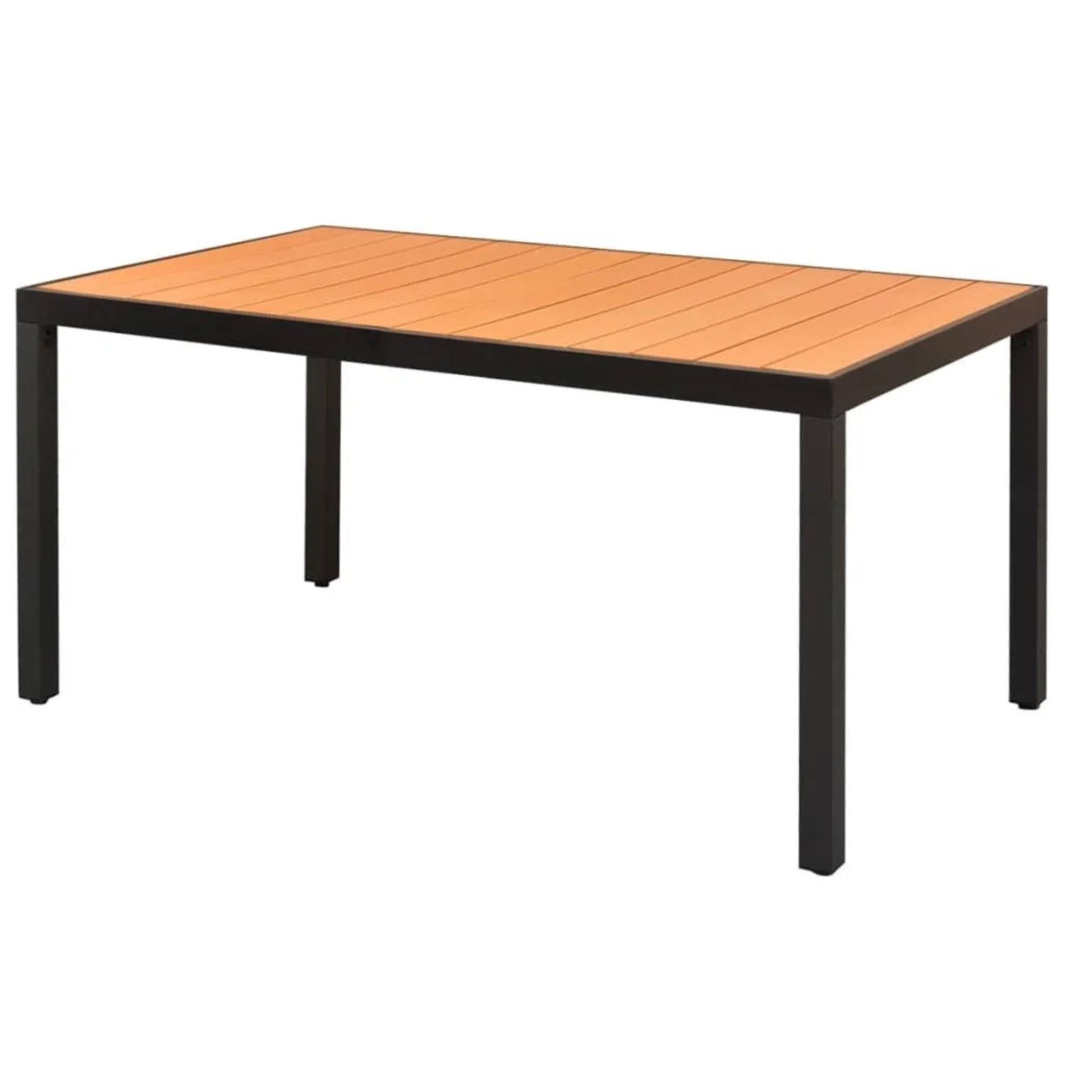 Furnicato Gartentisch Braun 150x90x74 Cm Aluminium Und Wpc