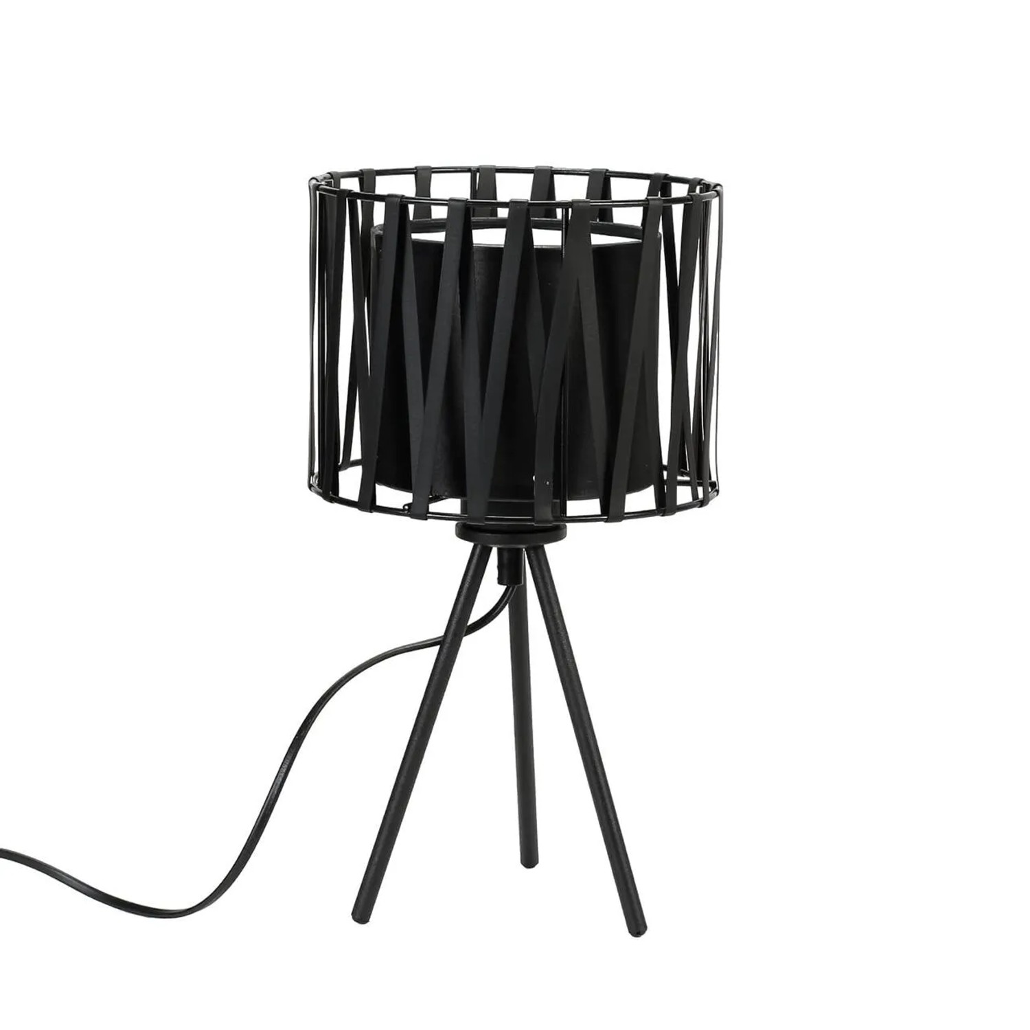 EASYLIGHT Tischlampe Schwarz Dreibein 35 cm Hoch Modern E27 günstig online kaufen