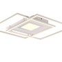 Moderne, weiße LED-Deckenleuchte Via von Trio, 50x50 cm, mit Fernbedienung für Wohn- und Schlafzimmer.