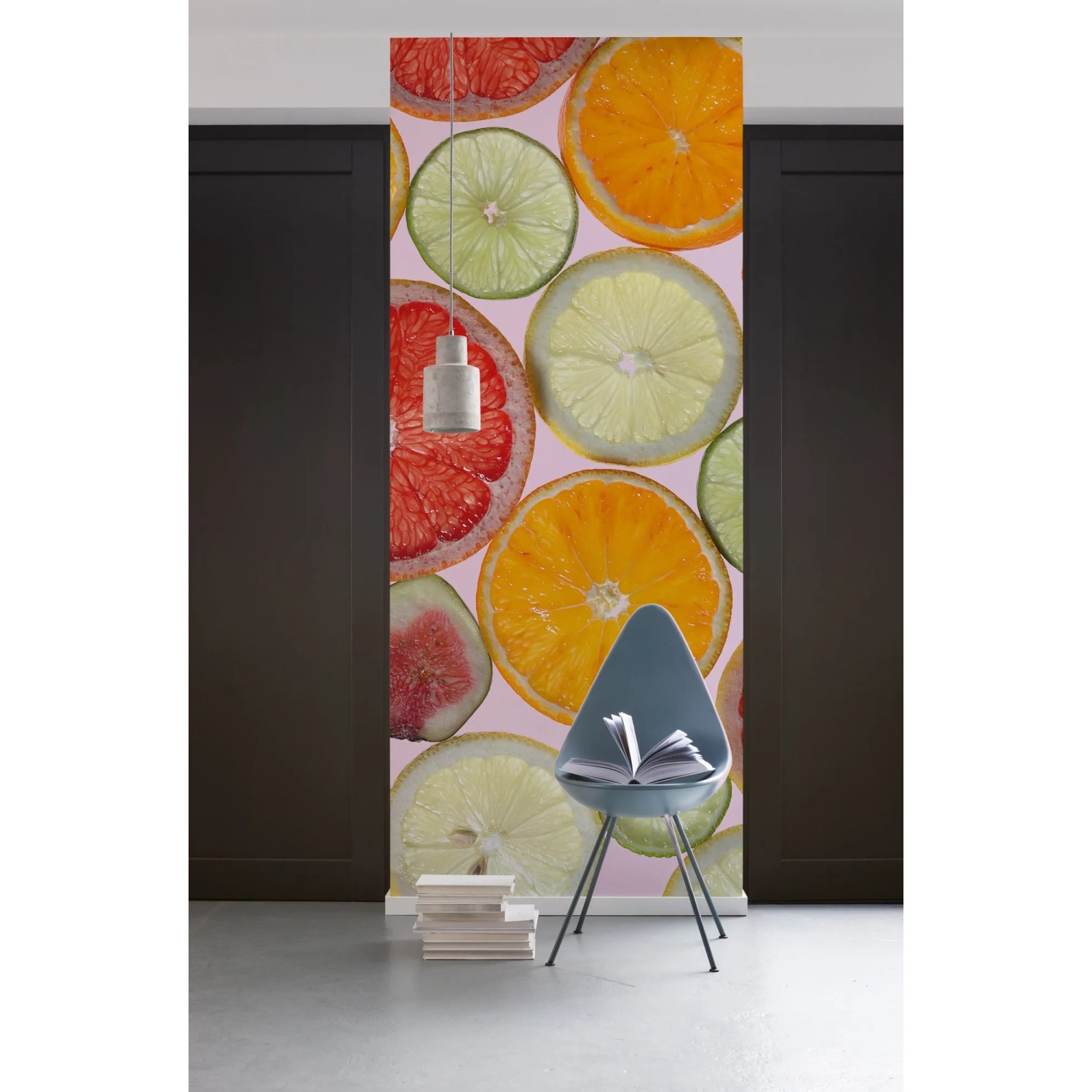 Komar Vlies Fototapete Fresh mit Zitrusfrüchten, 100x280cm, für ein frisches Raumambiente.