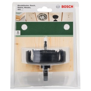 Bosch Lochsäge 86 mm für Spot-Strahler, verpackt. Werkzeug zum präzisen Schneiden von Löchern.