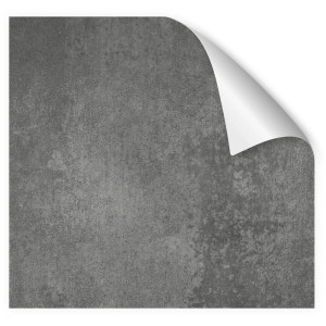 Myspotti Küchenrückwandfolie Concrete Black, selbstklebend, 450x60 cm, Betonoptik.