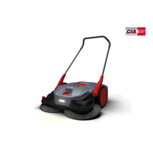 Starmix DuroSweep 77 PRO Akku-Kehrmaschine mit 77cm Kehrbreite.