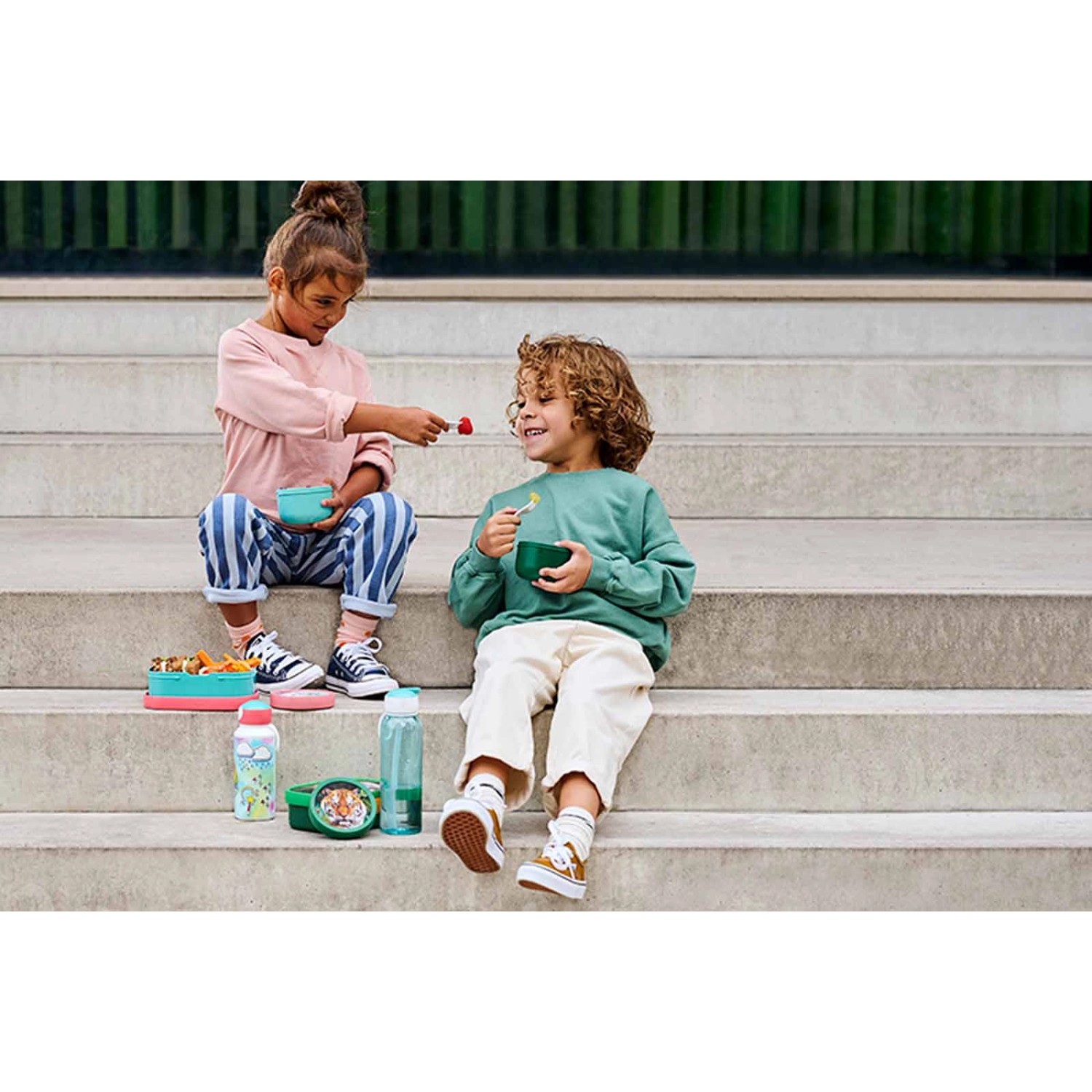 Mepal Campus Lunchset Wild Tiger mit Brotdose, Trinkflasche und Obstbox für Kinder.