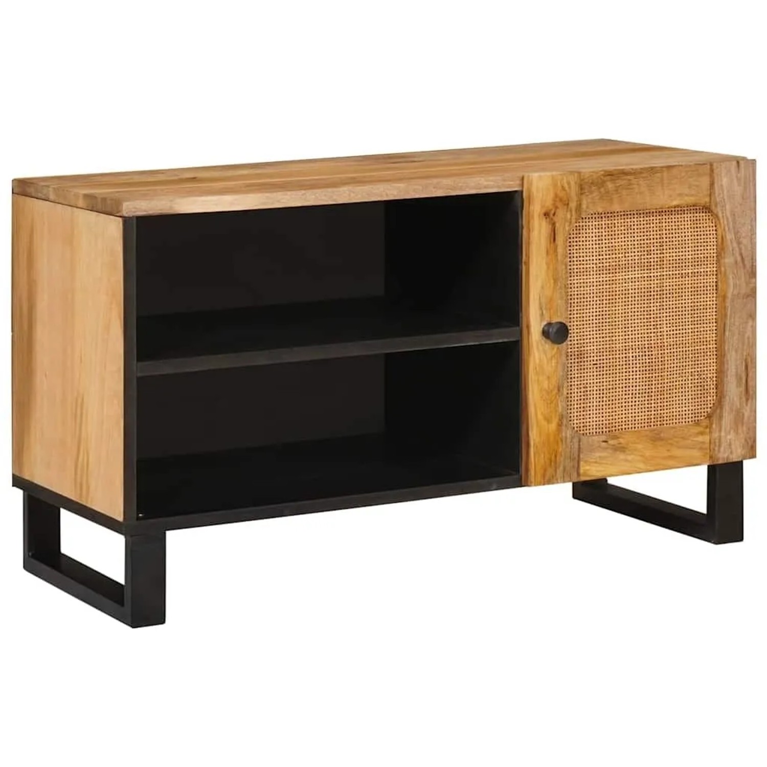 vidaXL TV-Schränk mit Speicher Braun 80 x 33 x 46 cm Massivholz Mango 40180 günstig online kaufen