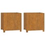 vidaXL Pflanzkübel mit Beinen 2 Stk Rostig 50x50x50 cm Cortenstahl 823683