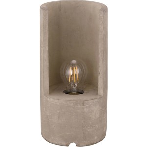 Graue Eglo Tischleuchte Lynton aus Beton, 32cm hoch, mit E27 Fassung.