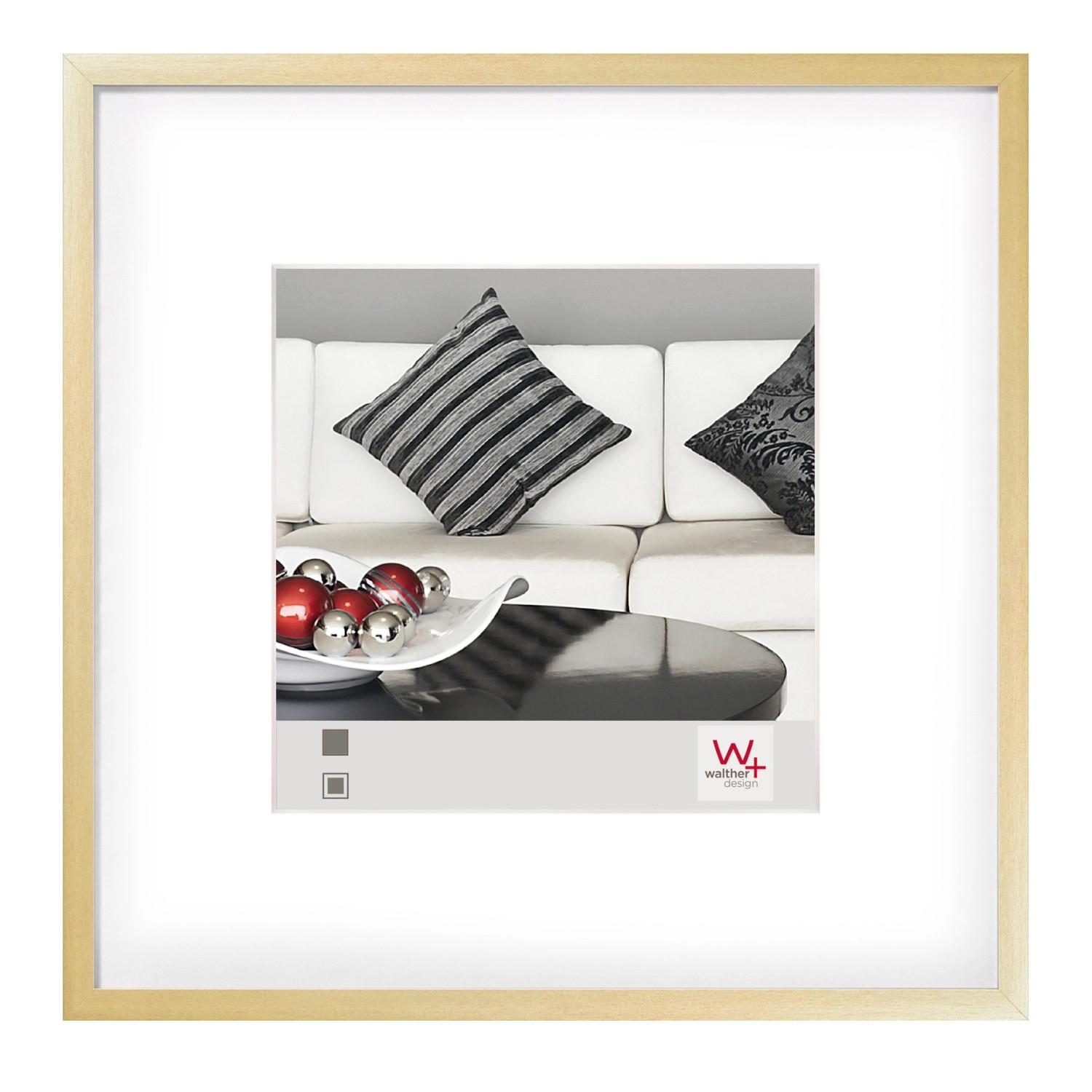 walther design Chair Aluminium Bilderrahmen Gold 20x20 cm AJ220G günstig online kaufen