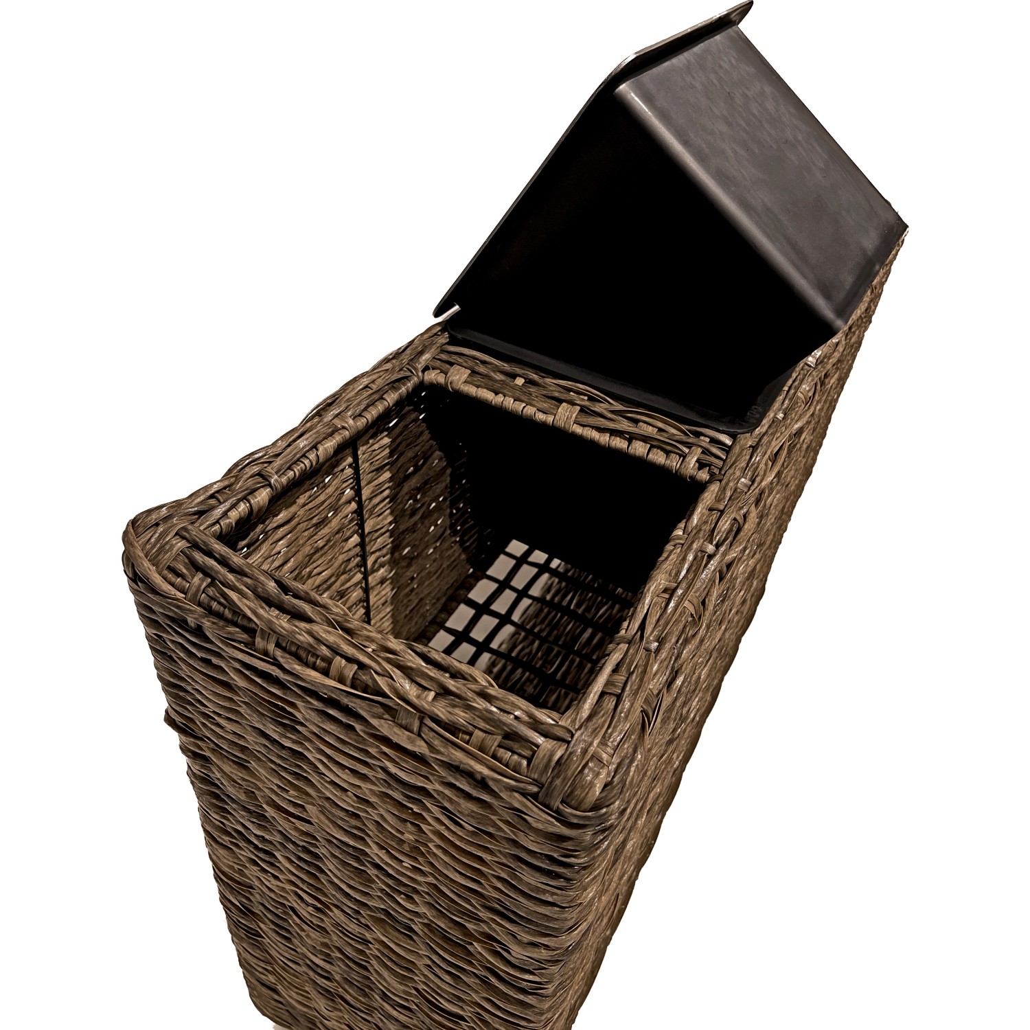 Pfefferbrauner Garden Pleasure Blumenkasten Melissa, 60x82x28 cm, mit drei Pflanzeinsätzen.