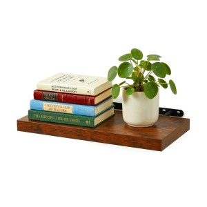 Relaxdays Wandregal MDF Industrial mit Metallhalterung 40 cm x 23 cm x 4 cm
