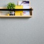 AS-Creation Vliestapete Attractive mit Blättern in Grau und Weiß an Wand mit Regal.