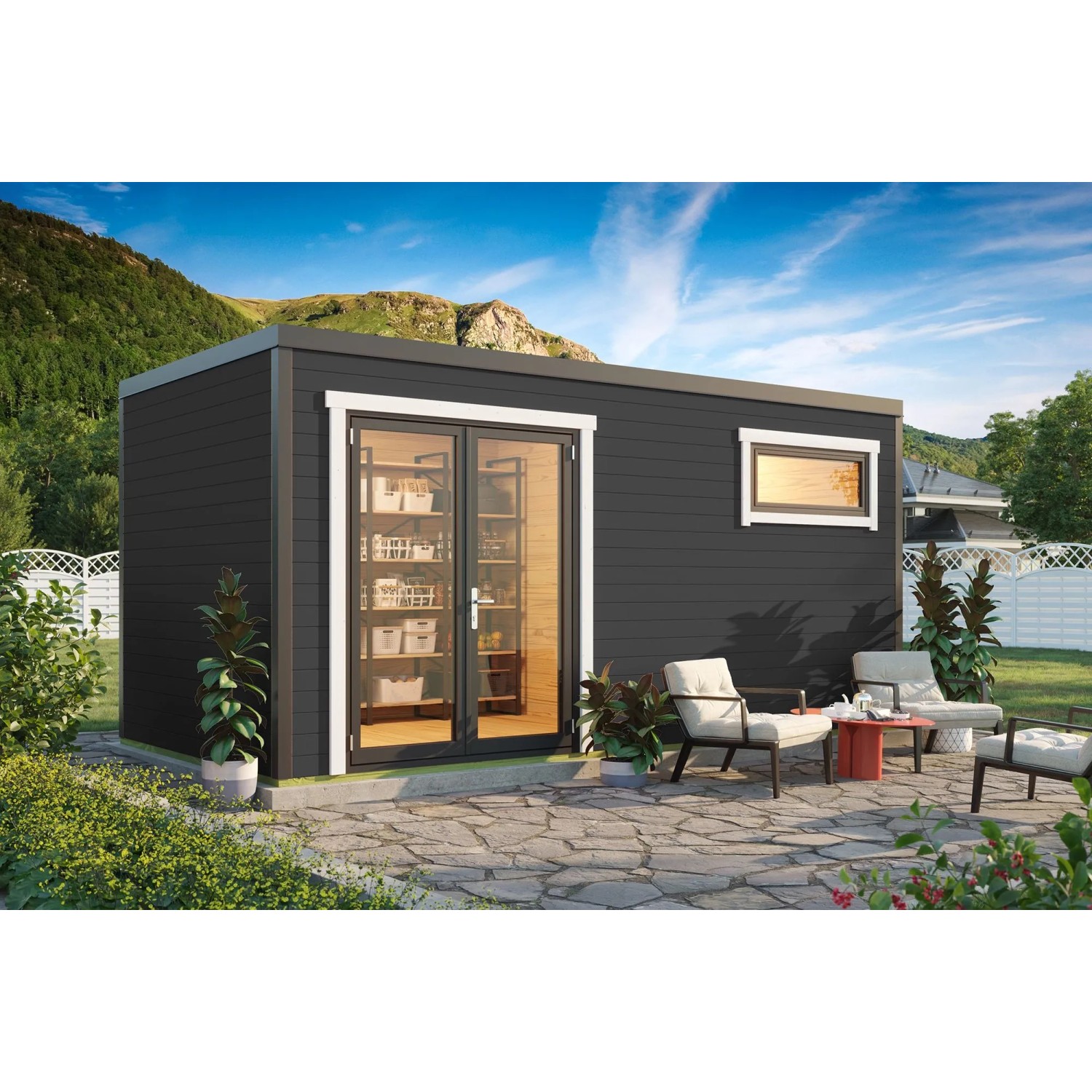 Lasita Gartenhaus Sardinia 3 Carbongrau 500 cm x 250 cm