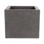 Großer quadratischer Pflanzkübel in Anthrazit mit Granitstein-Optik. Ideal für Terrasse, Balkon & Garten.