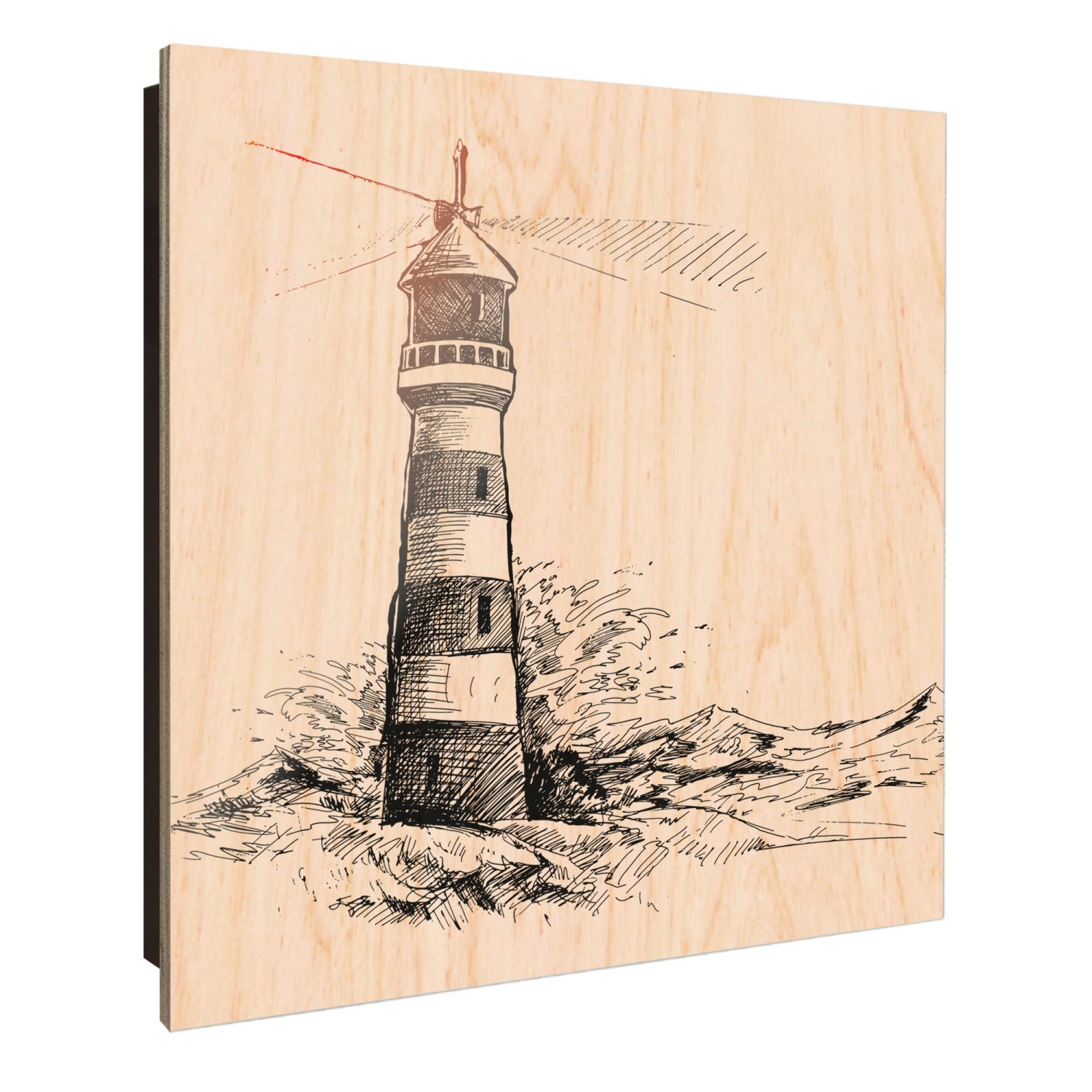 Banjado Großer Schlüsselkasten Holz 30x30cm Schwarz Scharnier Links 50 Hake günstig online kaufen