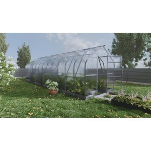 Klasika Gewächshaus 20m² mit Polycarbonat im Garten.