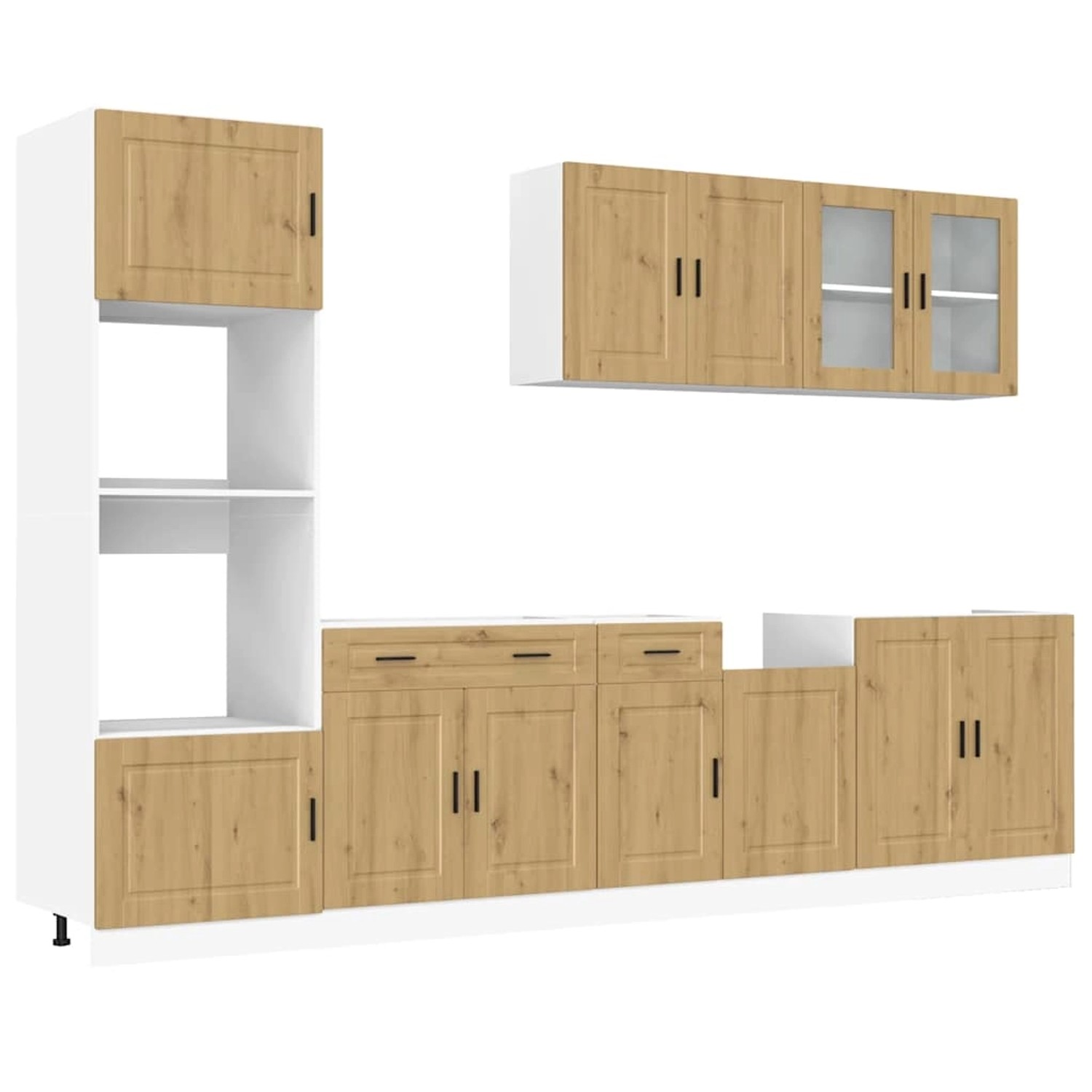 vidaXL 7-Tlg Küchenschrank-Set Kalmar Artisan-Eiche Holzwerkstoff 3314760 günstig online kaufen