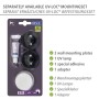 WENKO UV-Loc Befestigungsset mit Kleber, UV-Lampe, Adapter und Montageplatten.