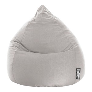 Grauer Sitting Point Sitzsack BeanBag Easy mit 220 l Volumen.
