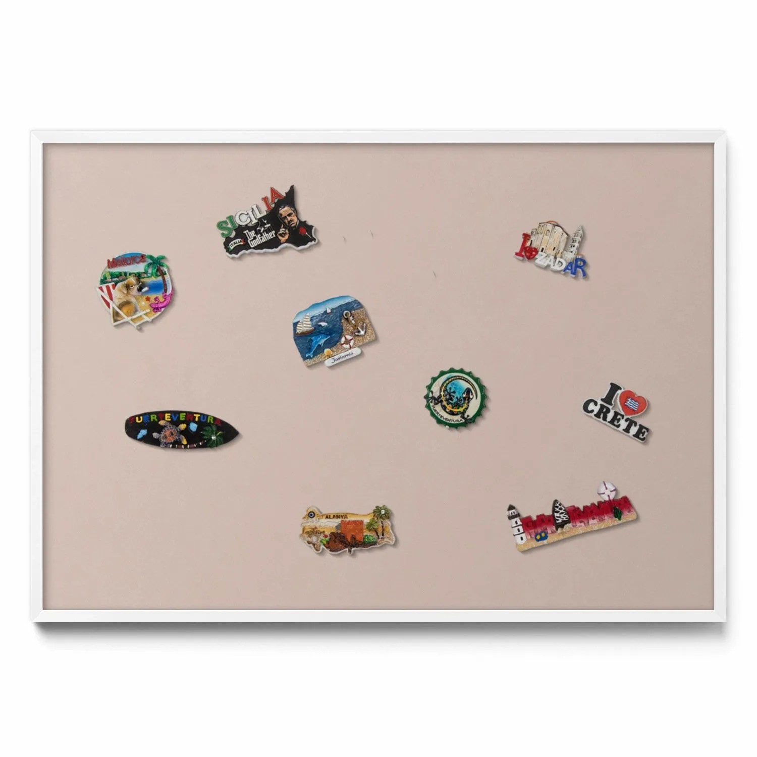 Tulup Magnettafel Blech Magnettafel für Sammlermagnete Farbpuder Rosa Beige günstig online kaufen