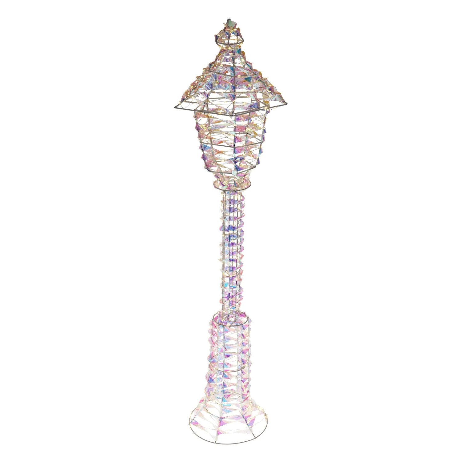 Laterne mit LED 21 cm x 21 cm x 90 cm Klar