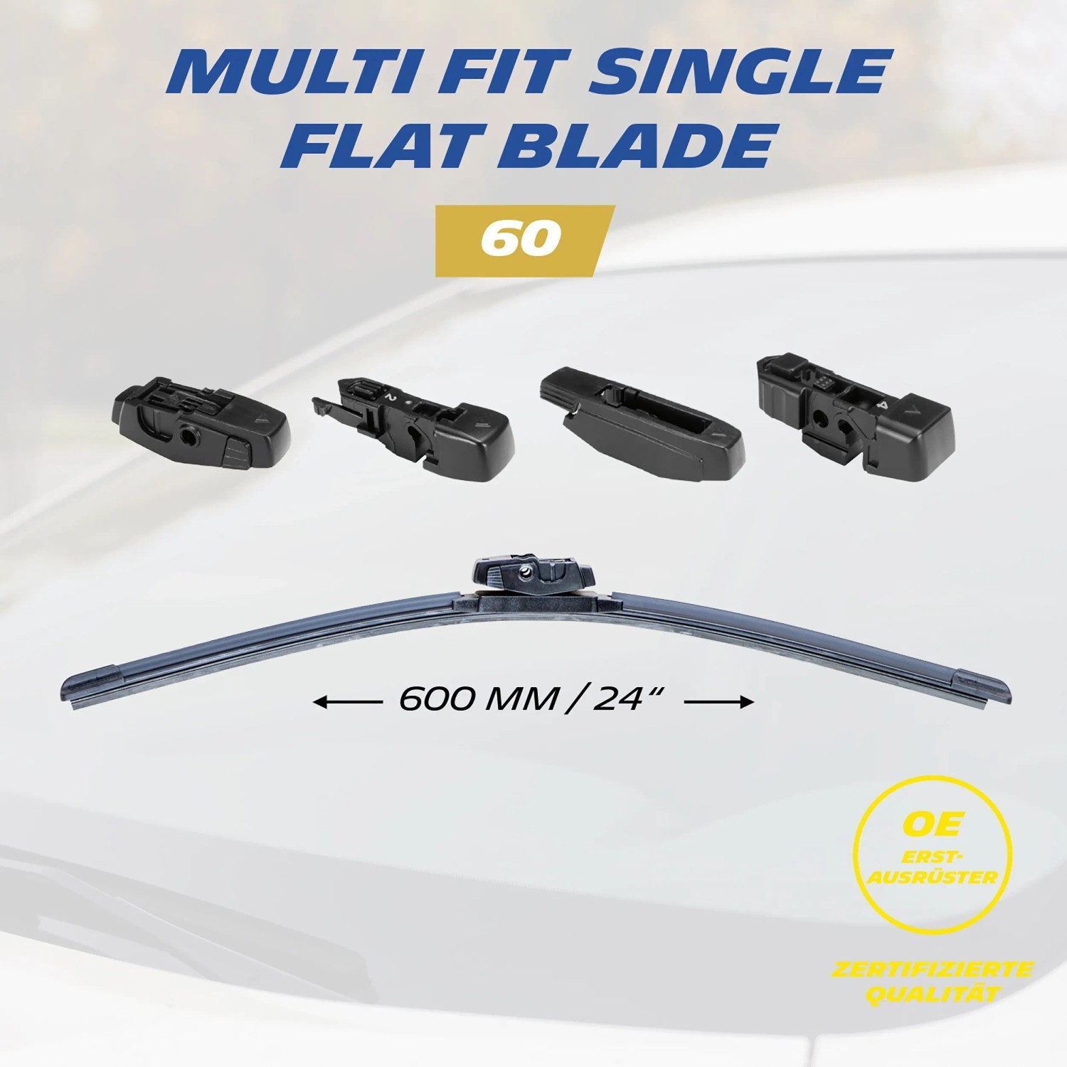 Michelin Scheibenwischer Multi Fit 60 cm mit Adaptern für viele Fahrzeuge.