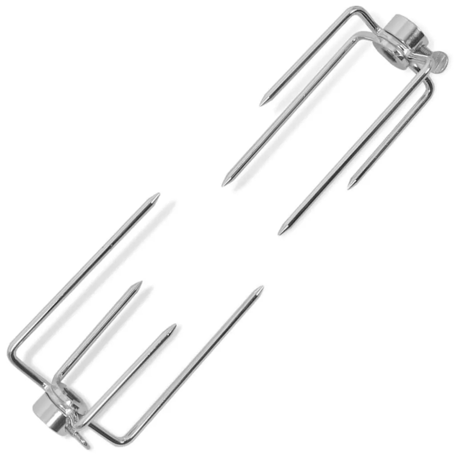 vidaXL BBQ Rotisserie Spießgabeln 2 Stk Stahl 42251