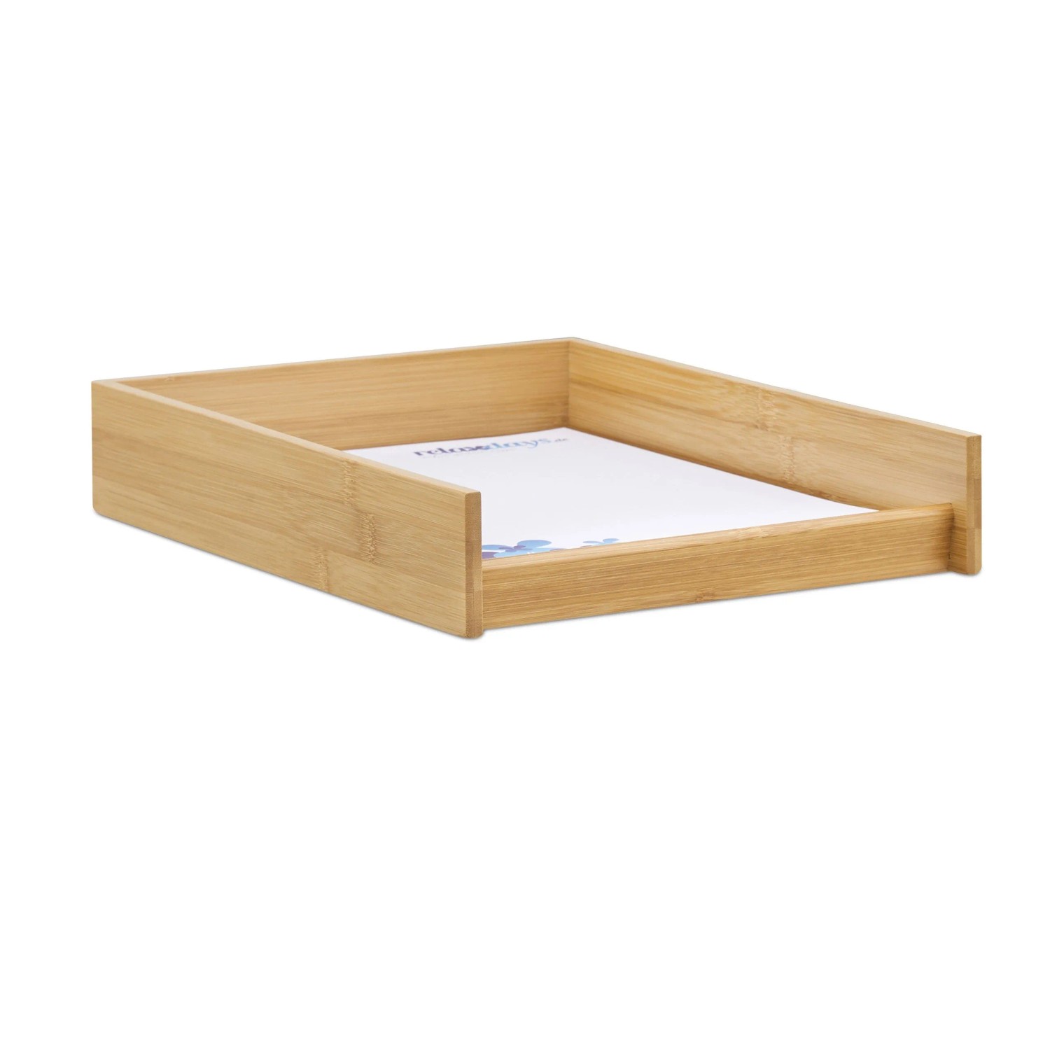 Relaxdays Dokumentenablage Bambus Natur Für DIN A4 6 cm x 25 cm x 33 cm 700 g