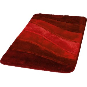 Meusch Badteppich Ocean Granat, 60x100 cm, roter Badteppich mit Farbverlauf.