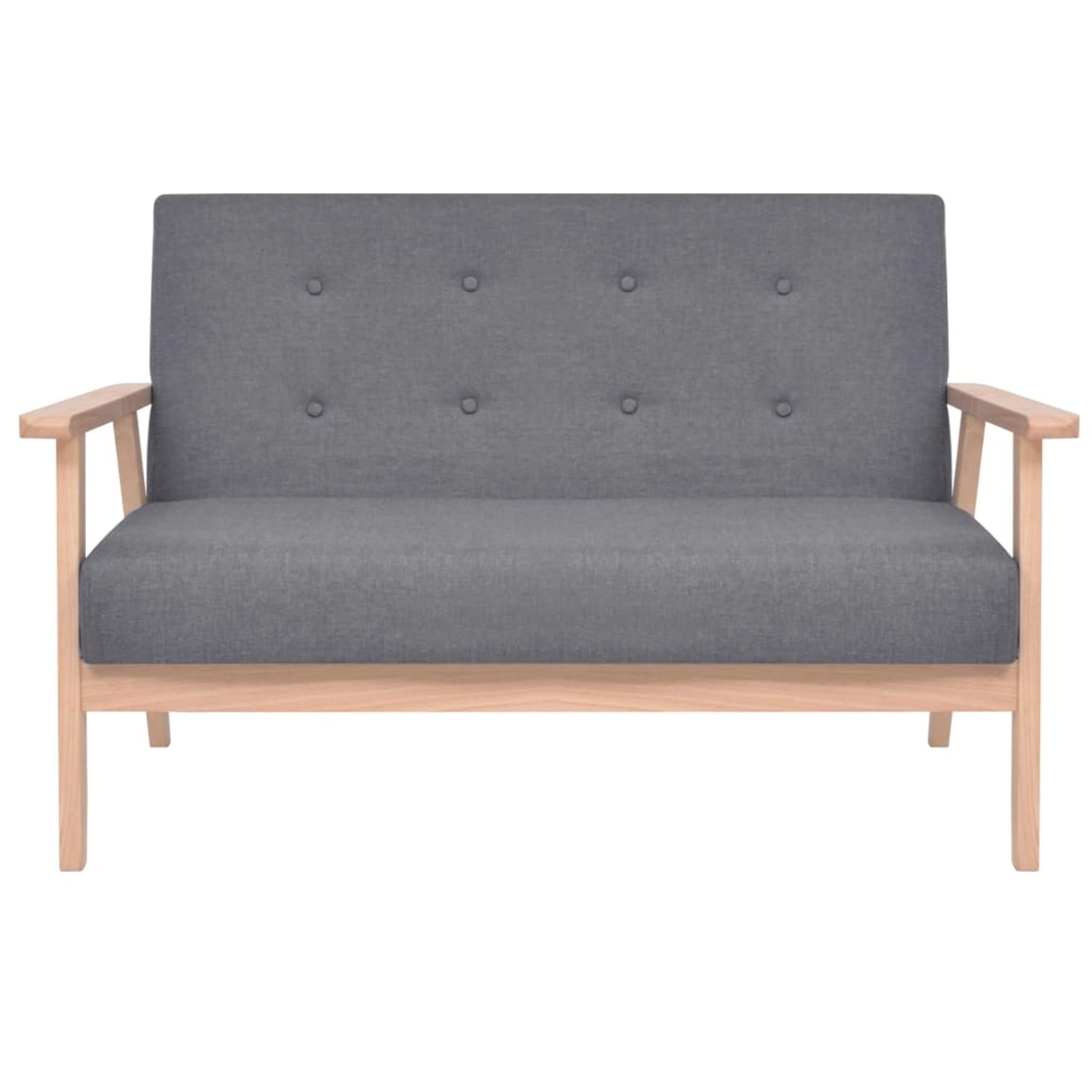 2-sitzer Sofa Stoff Dunkelgrau günstig online kaufen