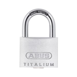 Abus Titalium Vorhangschloss 64TI/40, Twins B/SB, silberfarben, mit Nano-Protect Stahlbügel.