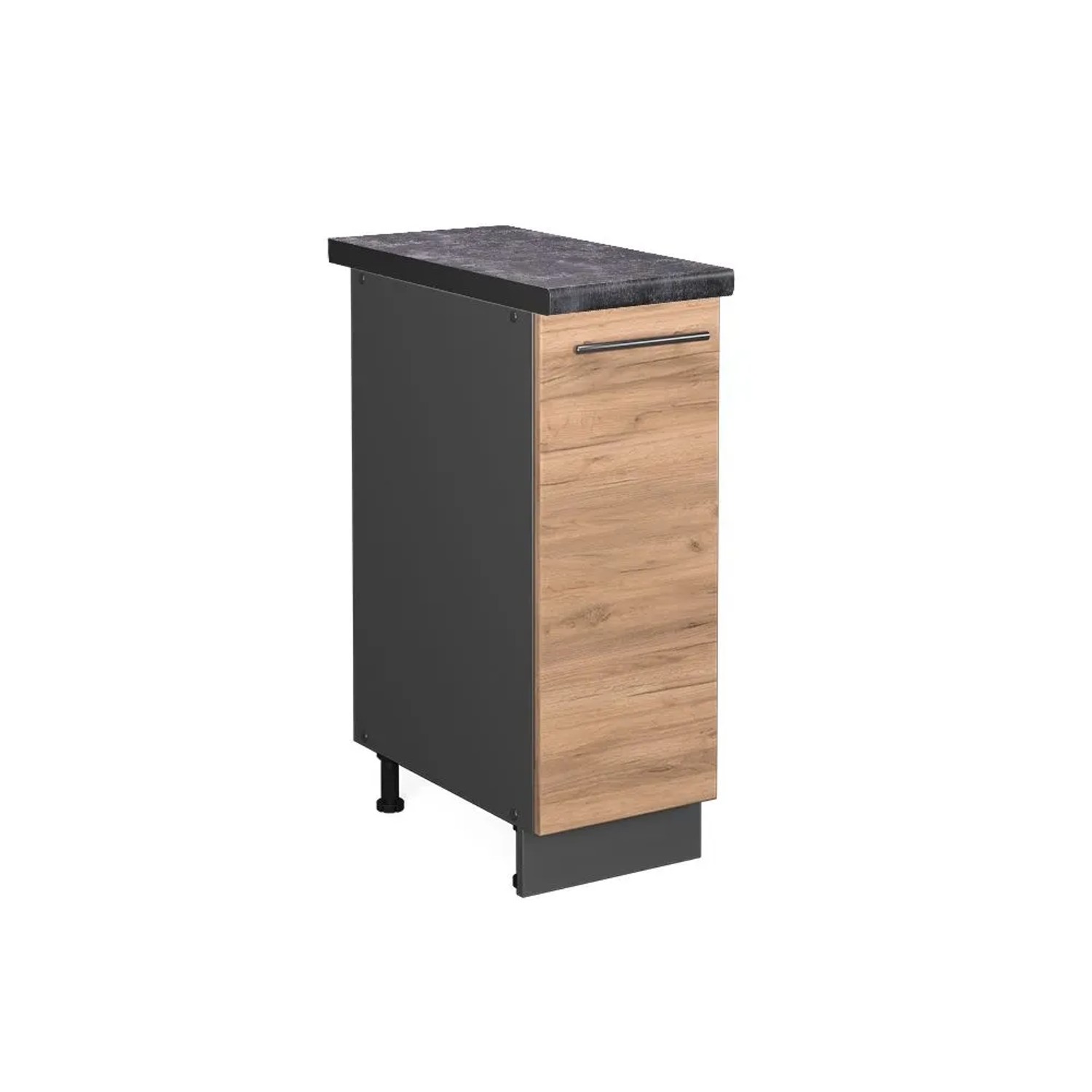 Vicco Apothekerschrank Fame-Line Goldkraft Eiche Anthrazit 30 cm AP Anthrazit