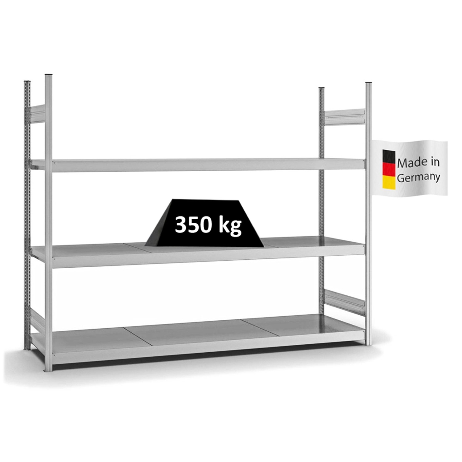 PROREGAL Weitspannregal Stecksystem T-Profil Grundregal HxBxT 200x250x60 cm günstig online kaufen