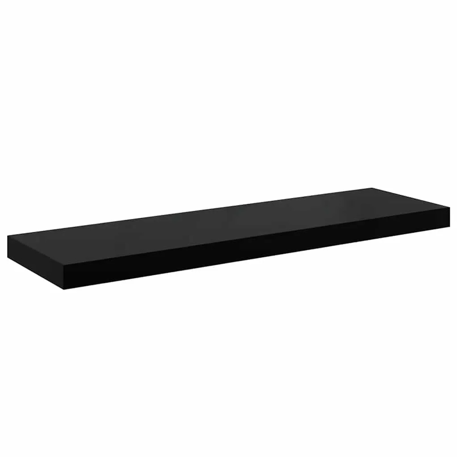 vidaXL Schweberegal Hochglanz-Schwarz 80x23,5x3,8 cm MDF 323772