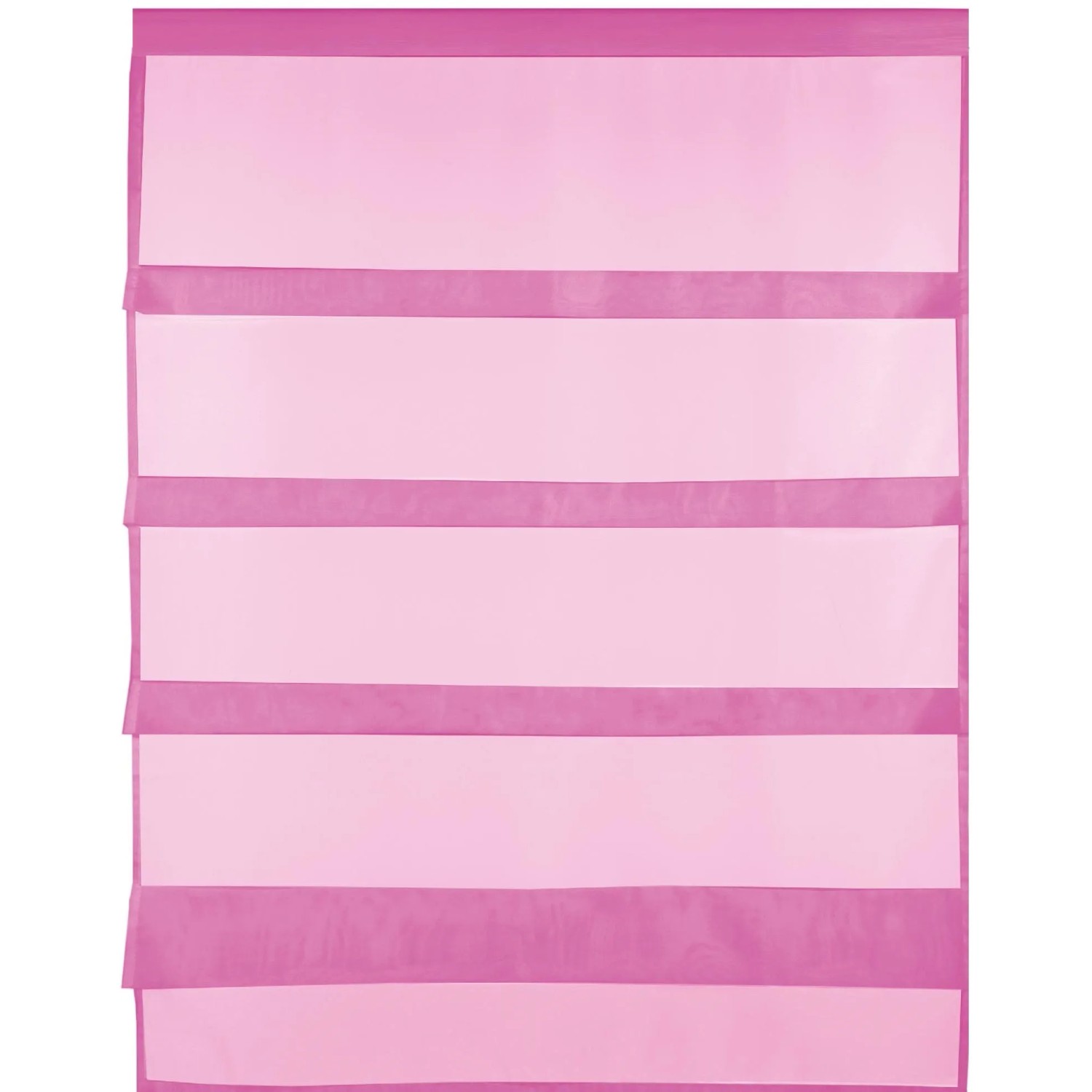 Pinke Bistrogardine mit Raffoptik und Stangendurchzug, 80x110 cm. Dekorative Fenstergardine für Küche und Wohnraum.