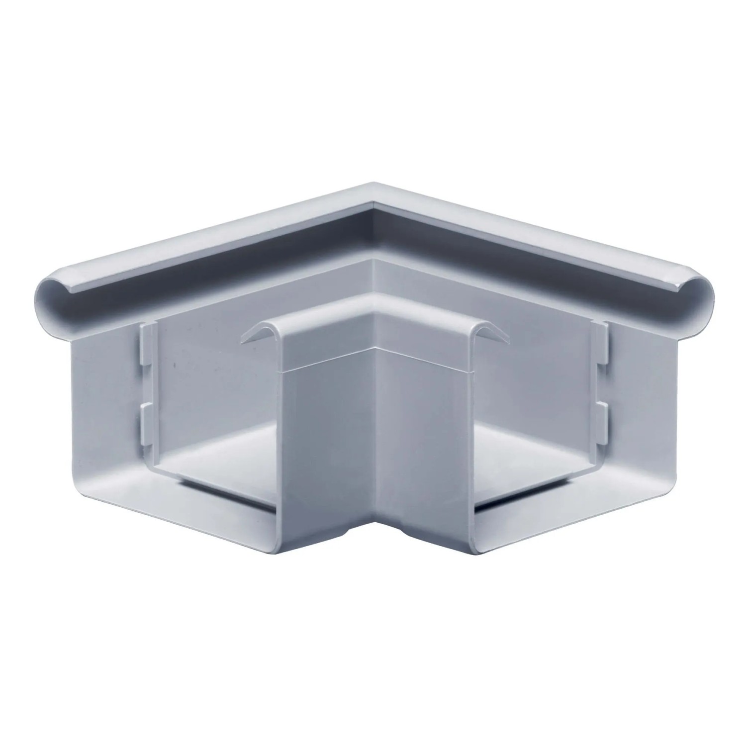 Inefa Rinnenwinkel 90 Grad Außeneck NW 68 Kastenrinne PVC Grau