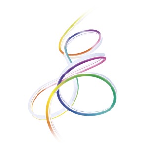 Buntes Osram Neon Flex LED-Band, 210cm, mit USB und Fernbedienung für stimmungsvolle Beleuchtung.