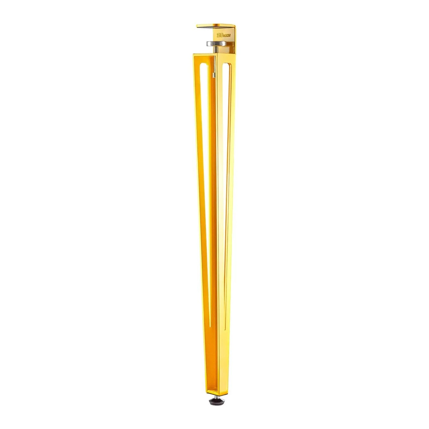 SOTECH 1 Stück Tischbein ColorLine In F-Form Gelb Anschraubbar Konisch mit Klemmschraube Höhe 745 mm