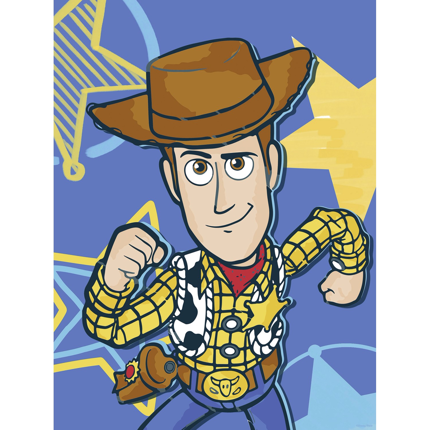 Komar Wandbild Disney and Pixar Toy Story Woody 30 cm x 40 cm Blau günstig online kaufen
