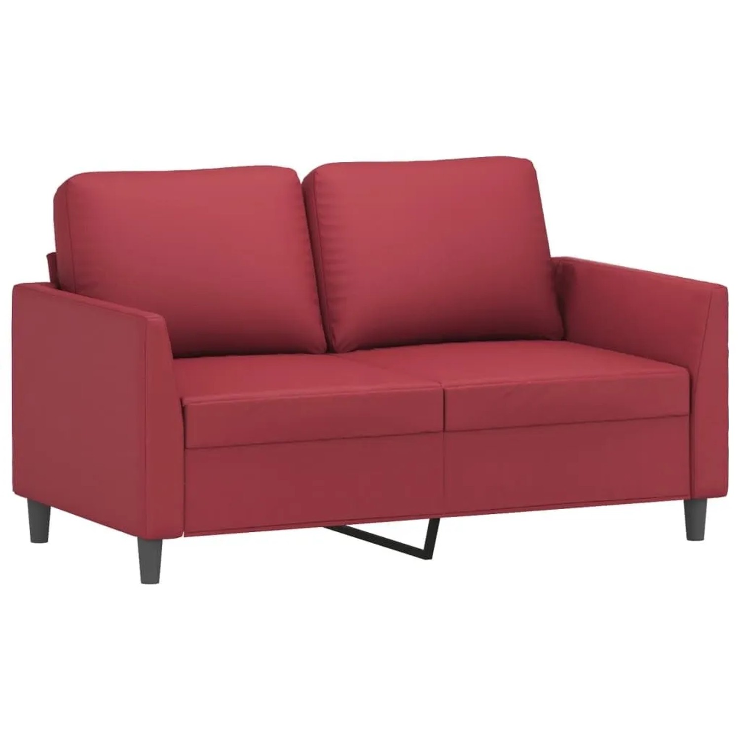 vidaXL 2-Sitzer-Sofa Weinrot 120 cm Kunstleder 359331 günstig online kaufen