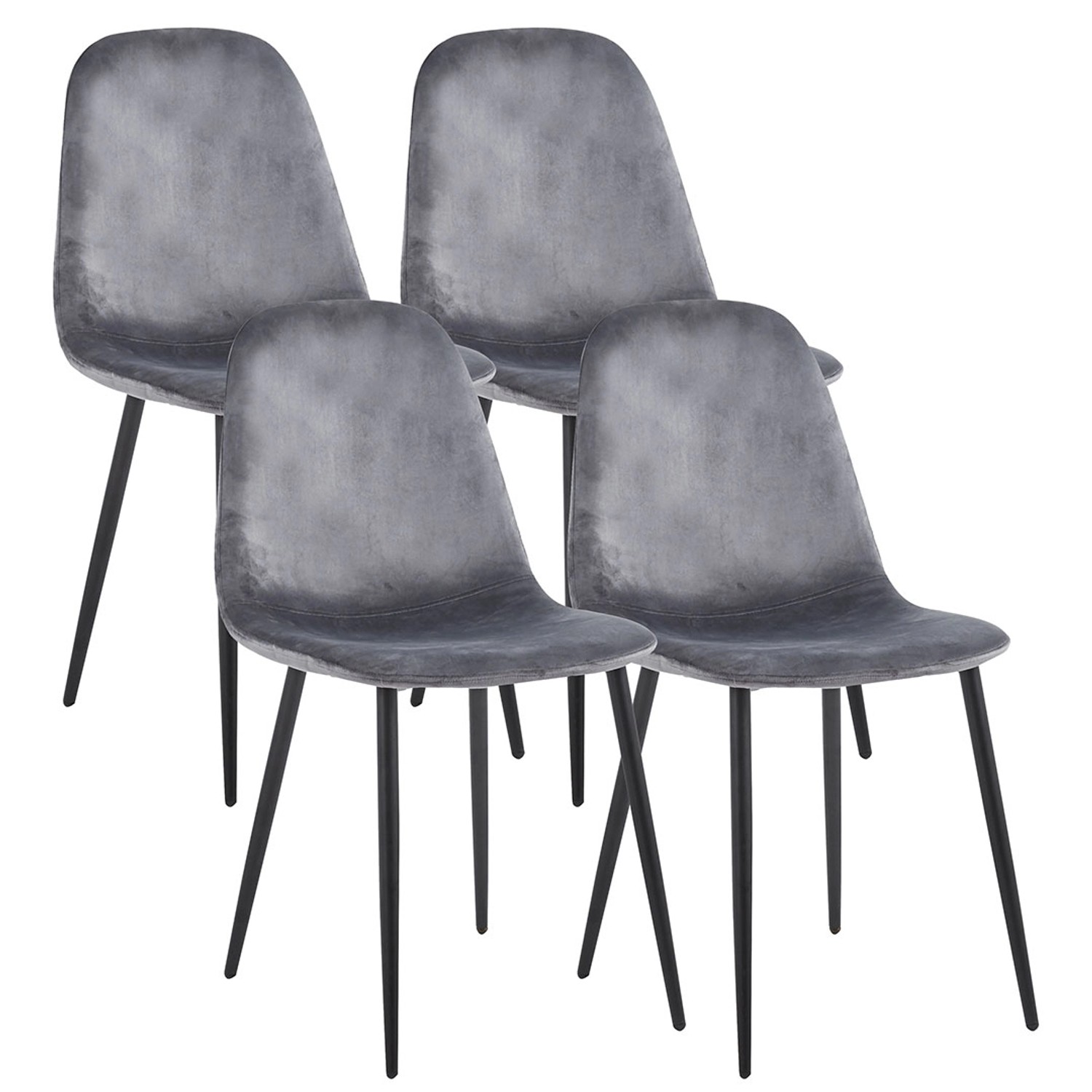 ebuy24 Fiolo4 Esszimmerstuhl Satz von 4 Stk Hellgrau günstig online kaufen