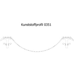 Graues Schulte Dichtprofil für Badewannenfaltwand, senkrecht, 140 cm lang.