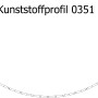 Graues Schulte Dichtprofil für Badewannenfaltwand, senkrecht, 140 cm lang.